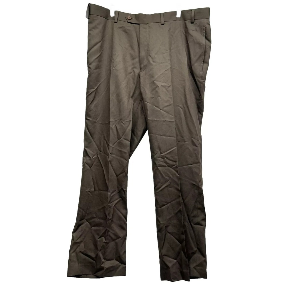 Ralph Lauren Mens Size 38X30 Brown Evan Straight Leg Polyester Dress Pants New